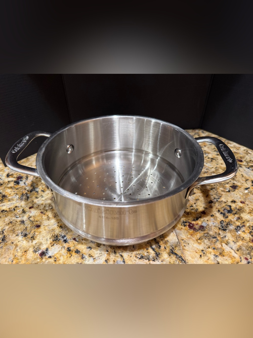 Cuisinart Stainless Steel Two-Handle Steamer/Strainer Insert 7.5” (6116-18s)